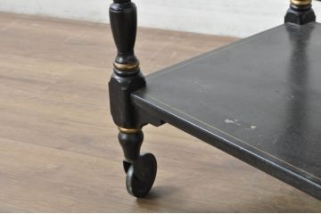 アメリカヴィンテージ　希少な廃版品　アメリカ高級家具　Ethan Allen(イーセン・アーレン)　花のデザインが魅力のバタフライサービスワゴン(キッチンワゴン、キッチンカート、サイドテーブル、ワゴンテーブル、キャスターワゴン、ビンテージ)(R-080353)