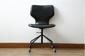 和製ビンテージ　美品　天童木工　メンズライクなインテリアにおすすめのデスクチェア　(R-080356)