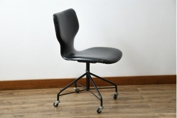 和製ビンテージ　美品　天童木工　メンズライクなインテリアにおすすめのデスクチェア　(R-080356)