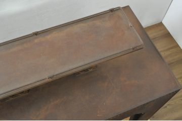 中古　特注 オーダー品　重量約250kg　無骨なデザインが格好いいアンティーク調のアイアン飾り棚(陳列棚、展示台、展示棚、ディスプレイ台、店舗什器)(製作費約150万円)(R-080358)
