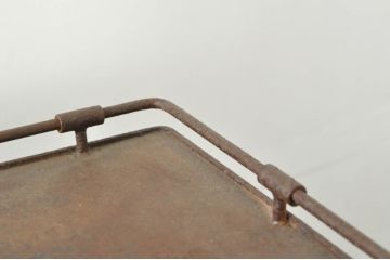 中古　特注 オーダー品　重量約250kg　無骨なデザインが格好いいアンティーク調のアイアン飾り棚(陳列棚、展示台、展示棚、ディスプレイ台、店舗什器)(製作費約150万円)(R-080358)