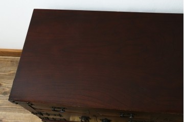 中古　美品!!　民芸箪笥　和を感じる渋い佇まいが魅力的なローボード　(R-080360)