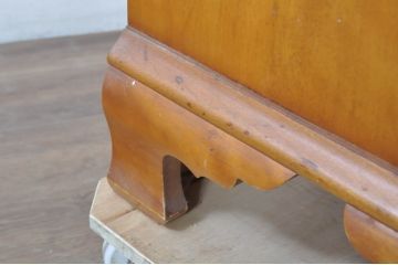中古　横浜クラシック家具　ダニエル(Daniel)　アーリーアメリカン　A-304P　気品漂うライティングビューロー(簿記机、ワークデスク、在宅用、在宅ワーク用、サイドチェスト、引き出し)(定価約53万4千円)(R-080364)