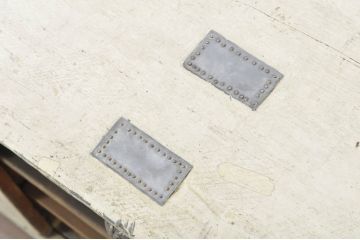 フランスアンティーク　特大　ペイント　アンティークスタイルの空間演出におすすめのカウンターテーブル(ショップカウンター、レジカウンター、受付、収納棚、店舗什器)(R-080374)