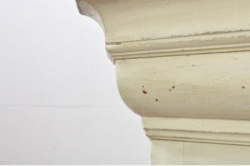 フランスアンティーク　特大　ペイント　アンティークスタイルの空間演出におすすめのカウンターテーブル(ショップカウンター、レジカウンター、受付、収納棚、店舗什器)(R-080374)