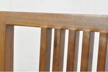 中古　美品　ウォールナット材　ロックストーン(ROCK STONE)　PM116 A&C　シンプルなデザインが取り入れやすいダイニングチェア4脚セット(サイドチェア、アームレスチェア、椅子、イス、バラ売り可能)(定価4脚で約32万円)(R-080388)