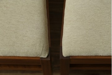 中古　美品　ウォールナット材　ロックストーン(ROCK STONE)　PM116 A&C　シンプルなデザインが取り入れやすいダイニングチェア4脚セット　定価4脚で約32万円　(R-080388)