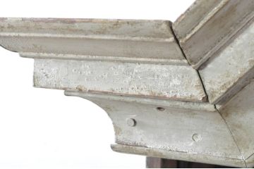 フランスアンティーク　大迫力!!　ペイント仕上げ限定　大きなボールフットの大型飾り棚(陳列棚、オープンラック、店舗什器)(R-080392)