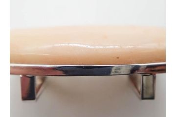 ピンク珊瑚(桃色)　Pt900(プラチナ)　気品を感じる帯留(白金、帯留め、着物道具、和装小物、アクセサリー)(R-080395)