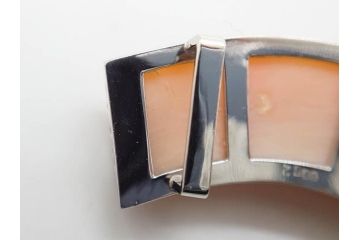 ピンク珊瑚(桃色)　Pt900(プラチナ)　気品を感じる帯留(白金、帯留め、着物道具、和装小物、アクセサリー)(R-080395)