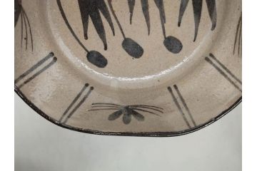 十三代 中里太郎右衛門　絵唐津　平向付　約14cm　4.6寸/黄唐津　割山椒向付　約12cm　4寸　落ち着いた味わい深い向付11客セット(花、深皿、深鉢、和皿、和食器、共箱付き、四寸六分、四寸)(R-080398)