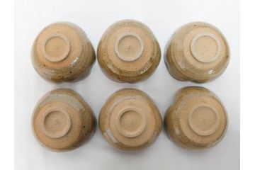 十三代 中里太郎右衛門　絵唐津　平向付　約14cm　4.6寸/黄唐津　割山椒向付　約12cm　4寸　落ち着いた味わい深い向付11客セット(花、深皿、深鉢、和皿、和食器、共箱付き、四寸六分、四寸)(R-080398)