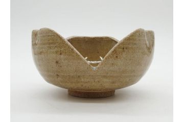 十三代 中里太郎右衛門　絵唐津　平向付　約14cm　4.6寸/黄唐津　割山椒向付　約12cm　4寸　落ち着いた味わい深い向付11客セット(花、深皿、深鉢、和皿、和食器、共箱付き、四寸六分、四寸)(R-080398)