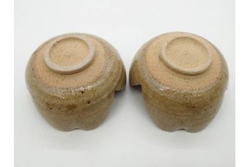 十三代 中里太郎右衛門　絵唐津　平向付　約14cm　4.6寸/黄唐津　割山椒向付　約12cm　4寸　落ち着いた味わい深い向付11客セット(花、深皿、深鉢、和皿、和食器、共箱付き、四寸六分、四寸)(R-080398)