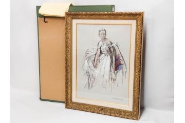 真作　吉野谷幸重　「踊り子」　10P(10号)　紙油彩画　絵画(一水会会員、人物画、女性、バレリーナ、肉筆、サイン入り、額装、タトウ箱付き)(R-080399)