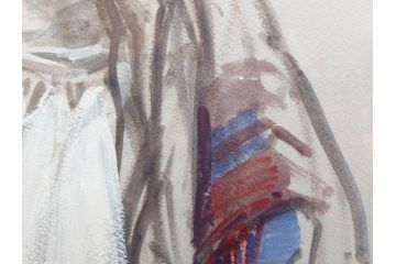 真作　吉野谷幸重　「踊り子」　10P(10号)　紙油彩画　絵画(一水会会員、人物画、女性、バレリーナ、肉筆、サイン入り、額装、タトウ箱付き)(R-080399)