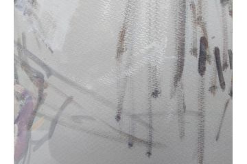 真作　吉野谷幸重　「踊り子」　10P(10号)　紙油彩画　絵画(一水会会員、人物画、女性、バレリーナ、肉筆、サイン入り、額装、タトウ箱付き)(R-080399)