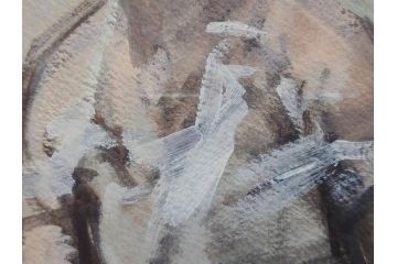 真作　吉野谷幸重　「踊り子」　10P(10号)　紙油彩画　絵画(一水会会員、人物画、女性、バレリーナ、肉筆、サイン入り、額装、タトウ箱付き)(R-080399)