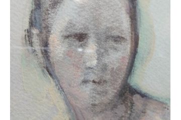 真作　吉野谷幸重　「踊り子」　10P(10号)　紙油彩画　絵画(一水会会員、人物画、女性、バレリーナ、肉筆、サイン入り、額装、タトウ箱付き)(R-080399)
