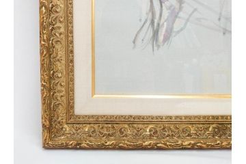 真作　吉野谷幸重　「踊り子」　10P(10号)　紙油彩画　絵画(一水会会員、人物画、女性、バレリーナ、肉筆、サイン入り、額装、タトウ箱付き)(R-080399)