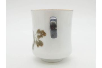 戦前　オールド香蘭社　有田焼　色絵　金彩　落ち着いた佇まいのカップ&ソーサー6客セット(カラスウリ?、植物、C&S、碗皿、洋食器、裏印)(R-080402)
