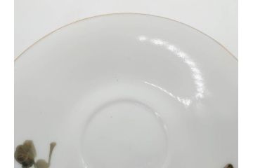 戦前　オールド香蘭社　有田焼　色絵　金彩　落ち着いた佇まいのカップ&ソーサー6客セット(カラスウリ?、植物、C&S、碗皿、洋食器、裏印)(R-080402)