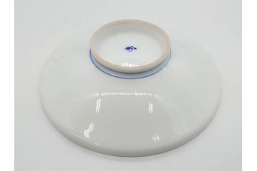 戦前　オールド香蘭社　有田焼　染錦　万年青　(大)約25cm　8寸/(小)約14cm　4.5寸　お料理を引き立ててくれる大皿&小皿5枚セット(おもと、オモト、植物、和皿、和食器、裏印、八寸、四寸五分)(R-080403)