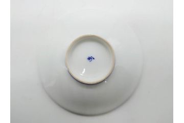 戦前　オールド香蘭社　有田焼　染錦　万年青　(大)約25cm　8寸/(小)約14cm　4.5寸　お料理を引き立ててくれる大皿&小皿5枚セット(おもと、オモト、植物、和皿、和食器、裏印、八寸、四寸五分)(R-080403)