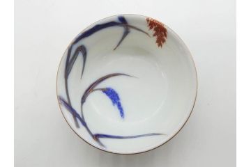 戦前　オールド香蘭社　有田焼　染付　色絵　金彩　(豆皿)約7cm　2.3寸/(花形皿)約10cm　3.2寸/(小皿)約11cm　3.4寸　(中皿)約14cm　4.6寸　様々なお料理が映える香蘭社の皿14点セット(ススキ、竹、桐、花、醤油皿、銘々皿、なます皿、深皿、変形皿、和皿、和食器、裏印、二寸三分、三寸二分、三寸四分、四寸六分)(R-080404)