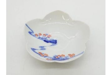 戦前　オールド香蘭社　有田焼　染付　色絵　金彩　(豆皿)約7cm　2.3寸/(花形皿)約10cm　3.2寸/(小皿)約11cm　3.4寸　(中皿)約14cm　4.6寸　様々なお料理が映える香蘭社の皿14点セット(ススキ、竹、桐、花、醤油皿、銘々皿、なます皿、深皿、変形皿、和皿、和食器、裏印、二寸三分、三寸二分、三寸四分、四寸六分)(R-080404)