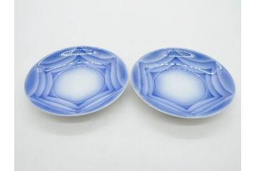 戦前　オールド香蘭社　有田焼　染付　色絵　金彩　(豆皿)約7cm　2.3寸/(花形皿)約10cm　3.2寸/(小皿)約11cm　3.4寸　(中皿)約14cm　4.6寸　様々なお料理が映える香蘭社の皿14点セット(ススキ、竹、桐、花、醤油皿、銘々皿、なます皿、深皿、変形皿、和皿、和食器、裏印、二寸三分、三寸二分、三寸四分、四寸六分)(R-080404)
