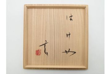 小林東五　對州窯　刷毛目(はけめ)　約21cm　6.9寸　古雅な趣のある平皿(深皿、和皿、和食器、六寸九分、共箱付き)(R-080406)