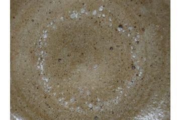 小林東五　對州窯　刷毛目(はけめ)　約20cm　6.6寸　土の温かみを感じる平皿(深皿、和皿、和食器、六寸六分、共箱付き)(R-080407)