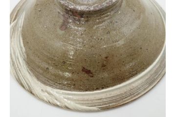 小林東五　對州窯　刷毛目(はけめ)　約20cm　6.6寸　土の温かみを感じる平皿(深皿、和皿、和食器、六寸六分、共箱付き)(R-080407)
