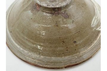 小林東五　對州窯　刷毛目(はけめ)　約20cm　6.6寸　土の温かみを感じる平皿(深皿、和皿、和食器、六寸六分、共箱付き)(R-080407)