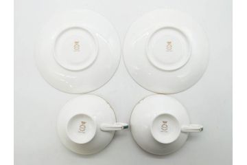 鳴海製陶　ナルミ　NARUMI　カレス(CARESS)　サンドイッチトレー　クリーマー　シュガーポット　カップ&ソーサー　プレート　優雅な寛ぎの時間を演出するナルミ洋食器10点セット(C&S、サンドウィッチトレイ、ミルクジャー、ティー、コーヒー、薔薇、バラ、碗皿、デザート皿、金彩)(R-080409)