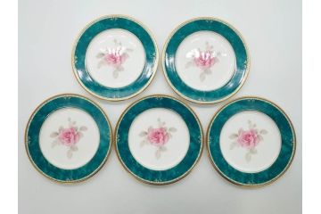 鳴海製陶　ナルミ　NARUMI　カレス(CARESS)　サンドイッチトレー　クリーマー　シュガーポット　カップ&ソーサー　プレート　優雅な寛ぎの時間を演出するナルミ洋食器10点セット(C&S、サンドウィッチトレイ、ミルクジャー、ティー、コーヒー、薔薇、バラ、碗皿、デザート皿、金彩)(R-080409)