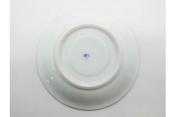戦前　オールド香蘭社　有田焼　染付　アザミ　清楚な美しさが際立つカップ&ソーサー6客セット(薊、花、C&S、洋食器、裏印、共箱付き)(R-080410)