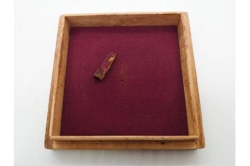時代武具　鉄地　菊花図　和の味わい深い鍔(花、彫刻、刀装具、ケース付き)(R-080413)