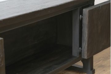 アンティーク家具　李朝家具　アジアンテイストの空間づくりにおすすめなローボード(収納棚、戸棚、テレビ台、テレビボード、リビングボード、花台、飾り台、ベンチ)(R-080415)
