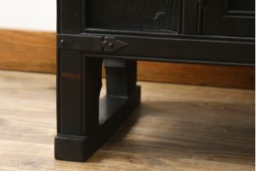 アンティーク家具　李朝家具　アジアンテイストの空間づくりにおすすめなローボード(収納棚、戸棚、テレビ台、テレビボード、リビングボード、花台、飾り台、ベンチ)(R-080415)
