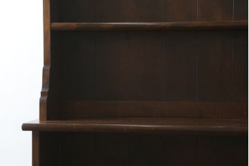 中古　美品　特注希少モデル!!　松本民芸家具　魅せる収納にもぴったりのおしゃれな大型飾り棚(食器棚、カップボード、陳列棚、収納棚、本棚、書棚、ブックシェルフ)(R-080418)