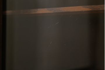中古　美品!!　国産職人手造り　タモ材　桐(キリ)材　風雅　和洋どちらの空間にも馴染みやすい上質な作りの水屋箪笥サイドボード(収納棚、戸棚、サイドキャビネット、食器棚)(R-080419)