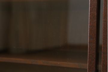 中古　美品!!　国産職人手造り　タモ材　桐(キリ)材　風雅　和洋どちらの空間にも馴染みやすい上質な作りの水屋箪笥サイドボード(収納棚、戸棚、サイドキャビネット、食器棚)(R-080419)