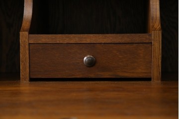 中古　美品　えぞ民芸家具製作所　インテリアえぞ(EZO)　ナラ材　グレースシリーズ　クラシカルで落ち着いた雰囲気が魅力的なライティングビューロー85　定価約236000円相当　(R-080422)