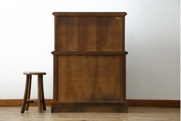 中古　美品　えぞ民芸家具製作所　インテリアえぞ(EZO)　ナラ材　グレースシリーズ　クラシカルで落ち着いた雰囲気が魅力的なライティングビューロー85　定価約236000円相当　(R-080422)