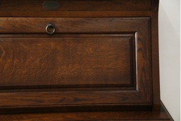 中古　美品　えぞ民芸家具製作所　インテリアえぞ(EZO)　ナラ材　グレースシリーズ　クラシカルで落ち着いた雰囲気が魅力的なライティングビューロー85　定価約236000円相当　(R-080422)