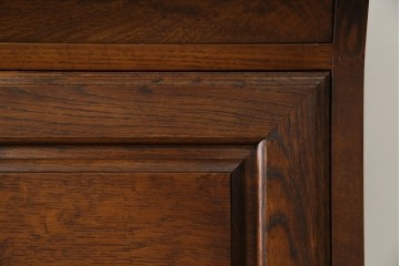 中古　美品　えぞ民芸家具製作所　インテリアえぞ(EZO)　ナラ材　グレースシリーズ　クラシカルで落ち着いた雰囲気が魅力的なライティングビューロー85　定価約236000円相当　(R-080422)