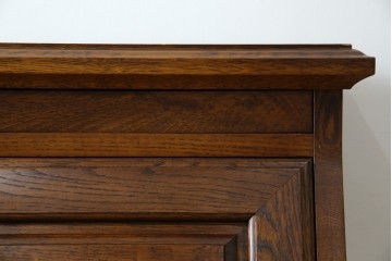 中古　美品　えぞ民芸家具製作所　インテリアえぞ(EZO)　ナラ材　グレースシリーズ　クラシカルで落ち着いた雰囲気が魅力的なライティングビューロー85　定価約236000円相当　(R-080422)