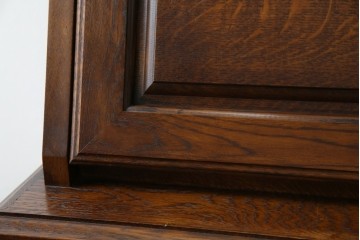 中古　美品　えぞ民芸家具製作所　インテリアえぞ(EZO)　ナラ材　グレースシリーズ　クラシカルで落ち着いた雰囲気が魅力的なライティングビューロー85　定価約236000円相当　(R-080422)